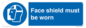 Face shield must be worn